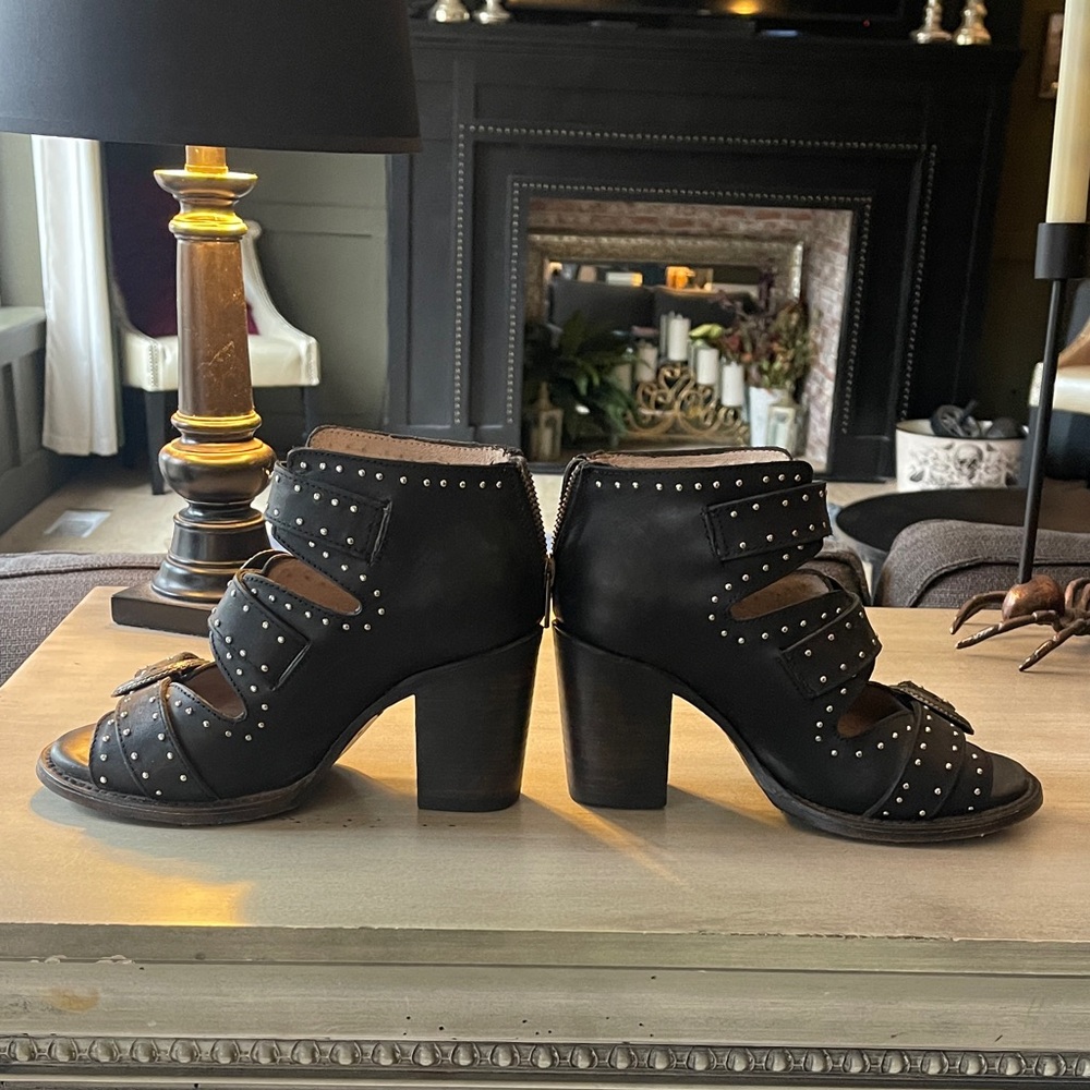 Freebird by Steven Violet Black Studded Buckle Ankle Booties - Picture 3 of 7